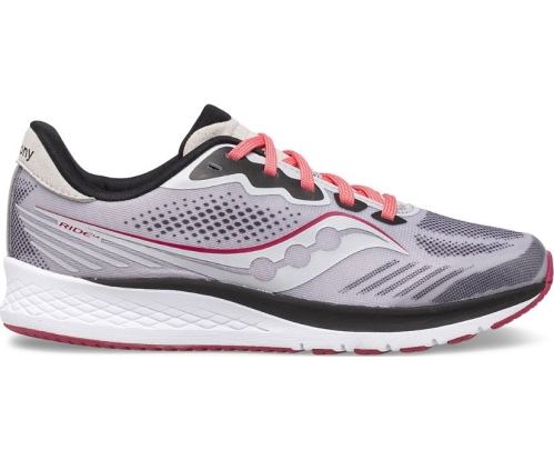 Tenis Saucony Ride 14 Niños Zapatos Neutrales Fog / Cherry México MX-634-QG